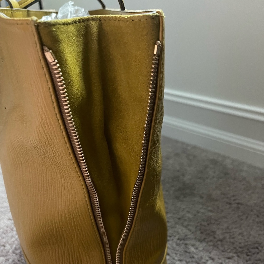 FURLA leather mustard yellow woman tote - Picture 7 of 7